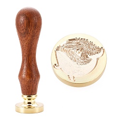 Whale Brass Wax Sealing Stamp, with Wood Handle for Post Decoration DIY Card Making, Whale Pattern, 89.5x25.5mm
