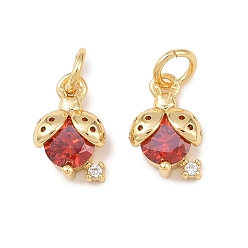 Настоящее золото 18K Латунные микро проложить кубического циркония подвески, обереги от насекомых, долговечный, без кадмия и без свинца, стойки покрытие, с целью перехода в кольце, реальный 18 k позолоченный, 12x7.5x4 мм, отверстие : 3.4 мм