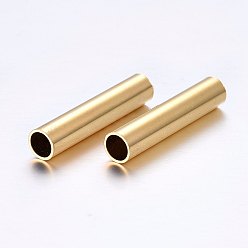 Golden 304 Stainless Steel Tube Beads, Golden, 30x7mm, Hole: 6mm