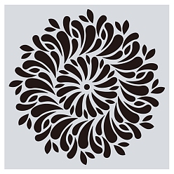 Белый Цветочный узор экологически чистый ПЭТ пластик полый рисунок силуэт трафарет, трафареты для рисования граффити своими руками, квадратный, белые, 15x15 см