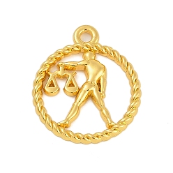 Весы Подвески из сплава «двенадцать созвездий», Весы, 22.5x19x2.5 мм, отверстие : 1.8 мм