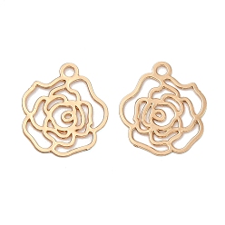 Light Gold Долговечные филигранные подвески из латуни с покрытием, , без кадмия, без никеля и без свинца, золотой свет, 12x10.5x0.3 мм, отверстие : 1.2 мм