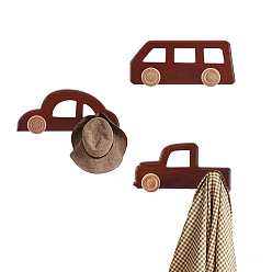 Кокосово-Коричневый 3 шт. 3 стили плотность доска дерево стена крючок для одежды, для украшения детской комнаты, автомобиль, кокосового коричневый, 225~233x92~101x43~44 мм, 1 шт / стиль