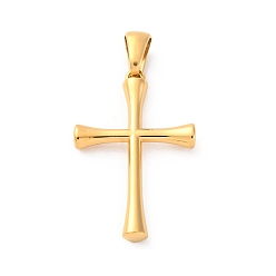 Золотой 304 подвески из нержавеющей стали, крест прелести, ионное покрытие (ip), золотые, 26.5x17.5x3.2 мм, отверстие : 5.9x3.5 мм