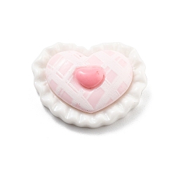 Сердце Кабошон из непрозрачной смолы, сердце, 19x24.5x7.5 мм