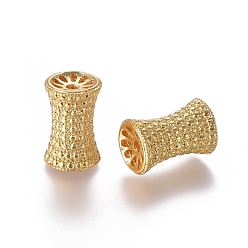 Golden Alloy Beads, Long-Lasting Plated, Column, Golden, 17x11mm, Hole: 2mm