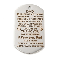 Нержавеющая Сталь Цвет Не тускнеющие 201 подвески из нержавеющей стали, подвески с хвалебными посланиями, овал со словами-подвесками, цвет нержавеющей стали, 49x28x2 мм, отверстие : 3 мм