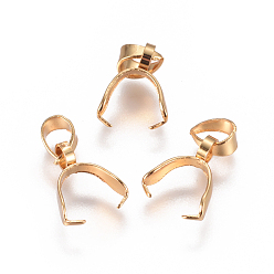 Золотой 304 нержавеющей стали ледоруб прижимные поручительств, золотые, 11x3 мм, отверстия: 3.5x4.5 мм, штифты: 0.4x0.6 мм