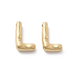 Letter L 304 подвески из нержавеющей стали, реальный 14 k позолоченный, ионное покрытие (ip), шарм-буква, Письмо L, 19.5x12.5x5 мм, отверстие : 2 мм