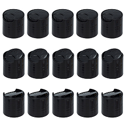 Черный ПП пластиковые пресс-колпачки, замена диска сверху, закрытие флакона с лосьоном, колонка, чёрные, 3x3.1 см