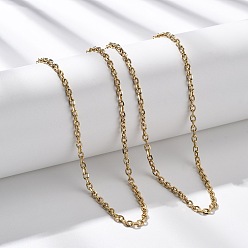 Настоящее золото 14K 3мм 304 ожерелья из нержавеющей стали с цепочкой, реальный 14 k позолоченный, 17.09 дюйм (43.4 см)