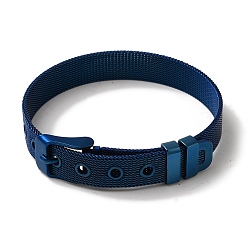 Синий Ионное покрытие (ip) 201 браслет из нержавеющей стали, полирование, синие, 224x12.5 мм