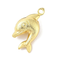 Dolphin Стойки обшивки латунные подвески, без кадмия и без свинца, долговечный, дельфин, 24x12x7 мм, отверстие : 2/1.2 мм