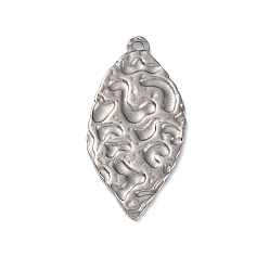 Античное Серебро 304 подвески из нержавеющей стали, , лист прелести, античное серебро, 37x18x1~2 мм, отверстие : 1.6~1.8 мм