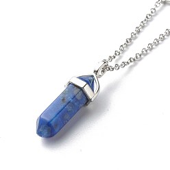 Далматинских Джаспер Колье с кулоном из далматинской яшмы, 304 звено звезды и луны из нержавеющей стали и цепь, 18.31 дюйм (465 мм)