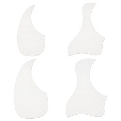 Прозрачный 4шт. 4 виды прозрачных пластиковых наклеек с изображениями для украшения грифа гитары, прозрачные, 155~177x82~115x0.5 мм, 1 шт / стиль