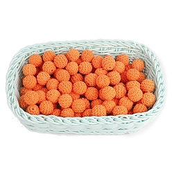 Коралловый Бусины из ткани ручной работы, дерева, покрытого шерстью, круглые, коралл, 20 мм