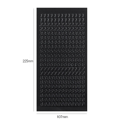 Черный Водонепроницаемые наклейки из ПВХ с буквами, самоклеящиеся наклейки, Украшение дневника для фотоальбома своими руками, чёрные, 225x107 мм