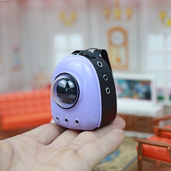 Светло-Синий Пластиковый мини-рюкзак для переноски домашних животных модель, аксессуары для кукольного домика с микро-ландшафтом, притворяясь опорными украшениями, голубой, 60x46 мм