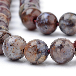 Pietersite Natural Pietersite Beads Strands, Round, 6~7mm, Hole: 1mm, about 60~67pcs/strand, 15.7 inch