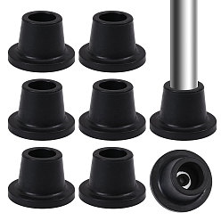 Черный Резиновые противоскользящие накладки на мебель, чёрные, 57.5x38 мм, отверстие : 6 мм, внутренний диаметр: 23 мм