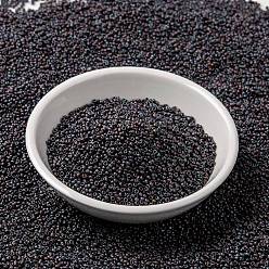 (RR2005) Matte Metallic Dark Raspberry Iris MIYUKI Round Rocailles Beads, Japanese Seed Beads, 15/0, (RR2005) Matte Metallic Dark Raspberry Iris, 1.5mm, Hole: 0.7mm, about 250000pcs/pound