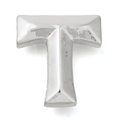 Letter T Стойки обшивки латунные подвески, долговечный, без кадмия и без свинца, подвески с буквой az~z, Письмо T, 18x16.5x6 мм, отверстие : 3.5x2 мм