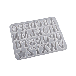 Letter DIY силиконовые формы кабошон, формы для литья смолы, для уф-смолы, изготовление изделий из эпоксидной смолы, заглавная буква a~z и звезда, алфавит, 210x260x7 мм