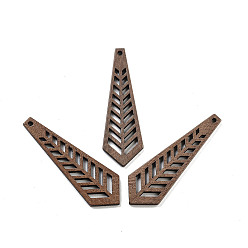 Arrow Подвески из орехового дерева, верблюжие, стрелка, 59x19x2.5 мм, отверстие : 2 мм