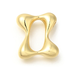 Letter O Стойки обшивки латунные бусины, письмо-шар, для изготовления именных ожерелий, долговечный, без свинца и без кадмия, реальный 18 k позолоченный, Письмо O, 23.5x20x7 мм, отверстие : 2 мм