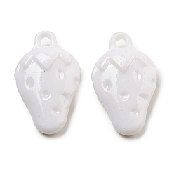 Strawberry Opaque Acrylic Pendants, Strawberry, 25x15.5x6mm, Hole: 2mm, about 475pcs/500g