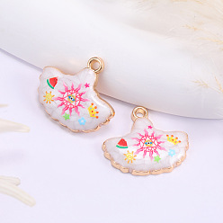 Солнце Подвески из эмали и сплава, золотые, фанатское очарование, солнце, 22x25 мм