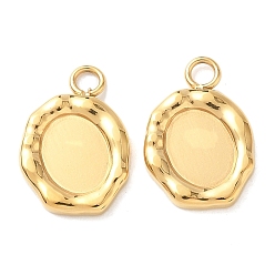 Настоящее золото 18K 304 подвески из нержавеющей стали, овальные, реальный 18 k позолоченный, 17.5x12x2.5 мм, отверстие : 2.5 мм