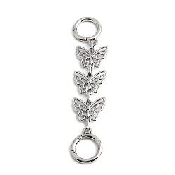 Platinum Butterfly Metal Bag Extension Chains, Bag Chain Supplies, Platinum, 13.5cm
