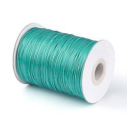 Medium Sea Green Korean Waxed Polyester Cord, Medium Sea Green, 1mm, about 85yards/roll