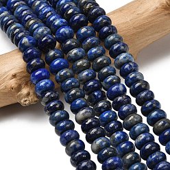 Ляпис-Лазурь Нитки бусины из натурального ляписа-лазури, рондель, 8.5x5.5 мм, отверстие : 1 мм, около 73 шт / нитка, 15.35'' (39 см)