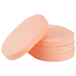 PeachPuff PVA Sponge Makeup Powder Puff, Oval, PeachPuff, 14x8.5x1.5cm