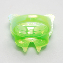 Mixed Color Acrylic Rings for Kids, AB Color, Mixed Color, US Size 4 1/4(15mm)