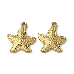 Морская звезда Океан 304 подвески из нержавеющей стали, ионное покрытие (ip), золотые, морская звезда, 16.5x14.5x2.5 мм, отверстие : 1.6 мм