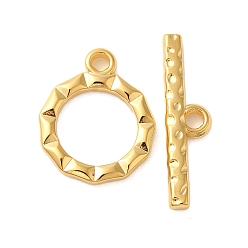 Золотой Ионное покрытие (ip) 304 застежки из нержавеющей стали, золотые, Кольцо: 20x16.5x2.5 mm, отверстие : 2.5 мм, бар: 6.5x25.5x2.5 mm, отверстие : 2.5 мм.
