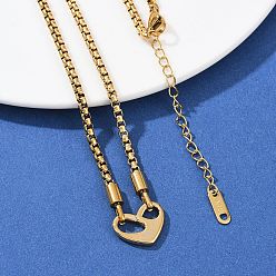 Золотой День матери 304 ожерелья из нержавеющей стали с подвеской в виде сердца для женщин, золотые, 16.81 дюйм (42.7 см)