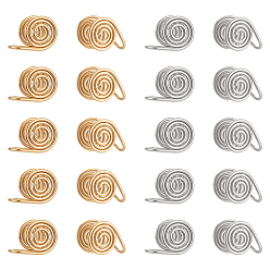 (52) Непрозрачная лаванда 20 шт. 304 серьги-манжеты со спиральной накладкой из нержавеющей стали, разноцветные, 12~13.5x10 мм, 10 шт / стиль