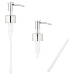 Нержавеющая Сталь Цвет Головка бутылки насоса из нержавеющей стали, колонка, цвет нержавеющей стали, 213x58x31.5 мм, 2 шт / комплект