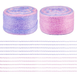 Сливовый Сегментированная окрашенная пряжа для вязания, пряжа мохер, для пледов подушки поделки из пряжи крючком, слива, 1 мм