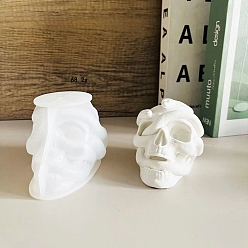 Skull Силиконовые формы для демонстрации на хэллоуин своими руками, формы для литья смолы, для уф-смолы, изготовление ювелирных изделий из эпоксидной смолы, череп, 102x71x70 мм