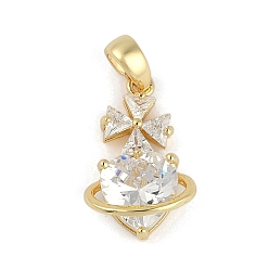 Настоящее золото 18K Подвески из прозрачного стекла из латуни, Сердце со цветками , реальный 18 k позолоченный, 18.5x11.5x6.5 мм, отверстие : 4.5x3.5 мм.