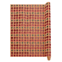 Flower Embossed PU Imitation Leather Fabric, for Garment Accessories, Flower Pattern, 140x50x0.05cm