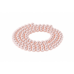 Pink 2 нити из перламутровых стеклянных жемчужных бусин, круглые, розовые, 8 мм, отверстие : 1.2 мм, около 50 шт / нитка