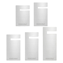 Нержавеющая Сталь Цвет 5 шт. 5 стили инструмент для изготовления кисточек из нержавеющей стали, производитель кисточек, прямоугольные, цвет нержавеющей стали, 80~200x50x0.5 мм, 1 шт / стиль