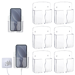 Прозрачный Пластиковые держатели для мобильных телефонов, прямоугольные, с железом, золотые, прозрачные, 105x93x26.5 мм